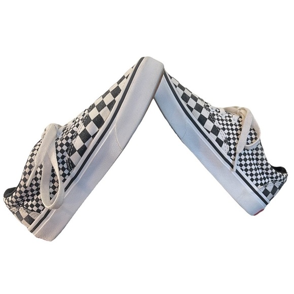 GUC Vans youth skateboard sneakers, checkered, black and white, size 1 youth - Picture 3 of 10